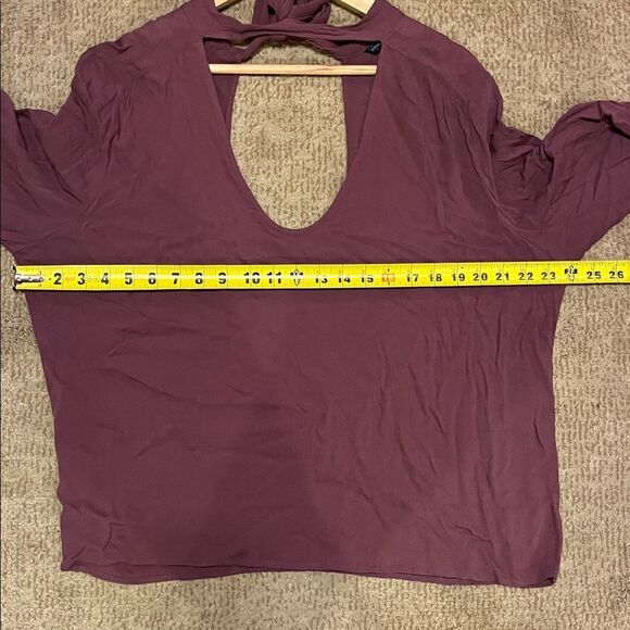 American Eagle Outfitters Brown Tie-Back Blouse - Picture 5 of 6